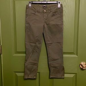 Olive Skinny Pants Express Size 00
